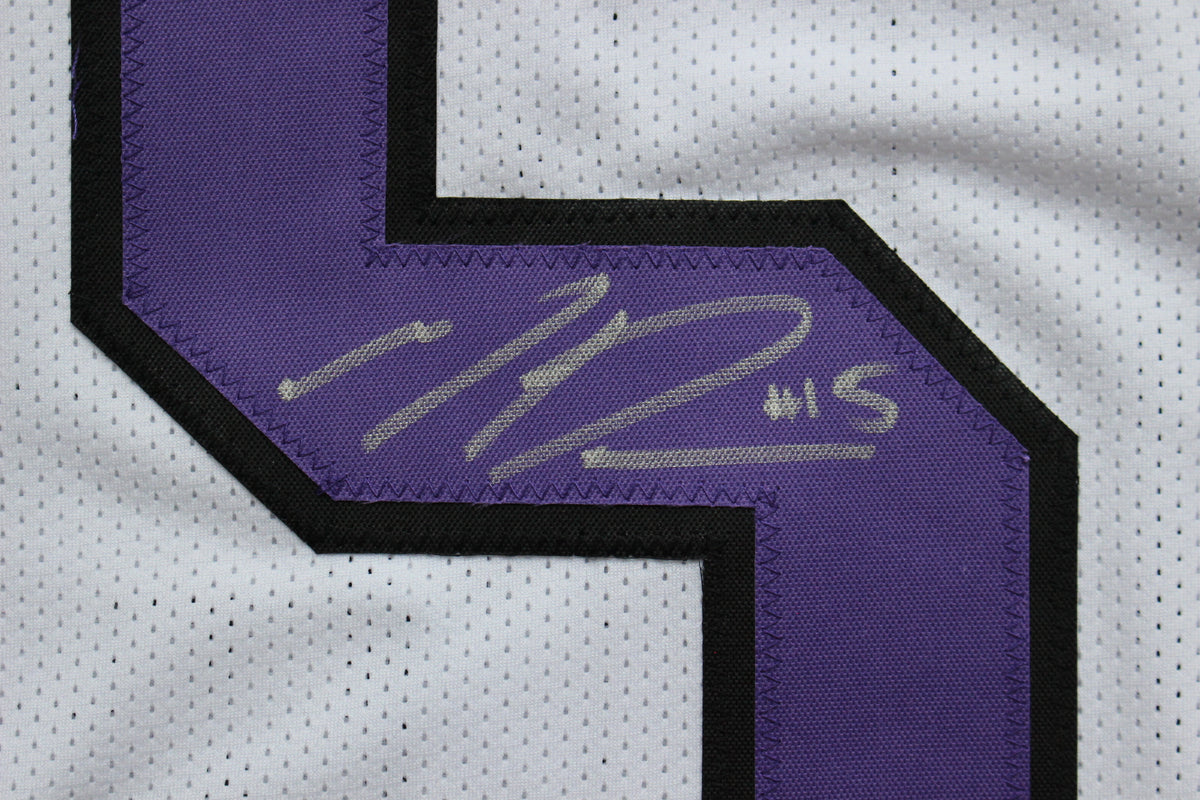 MAX DUGGAN TCU HORNED FROGS SIGNED White JERSEY BAS