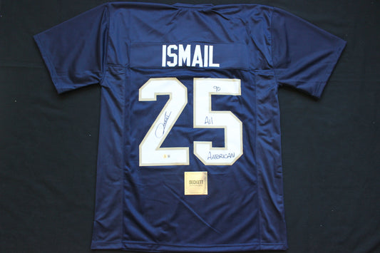 RAGHIB ROCKET ISMAIL NOTRE DAME FIGHTING IRISH SIGNED JERSEY w90ALLAMER BAS