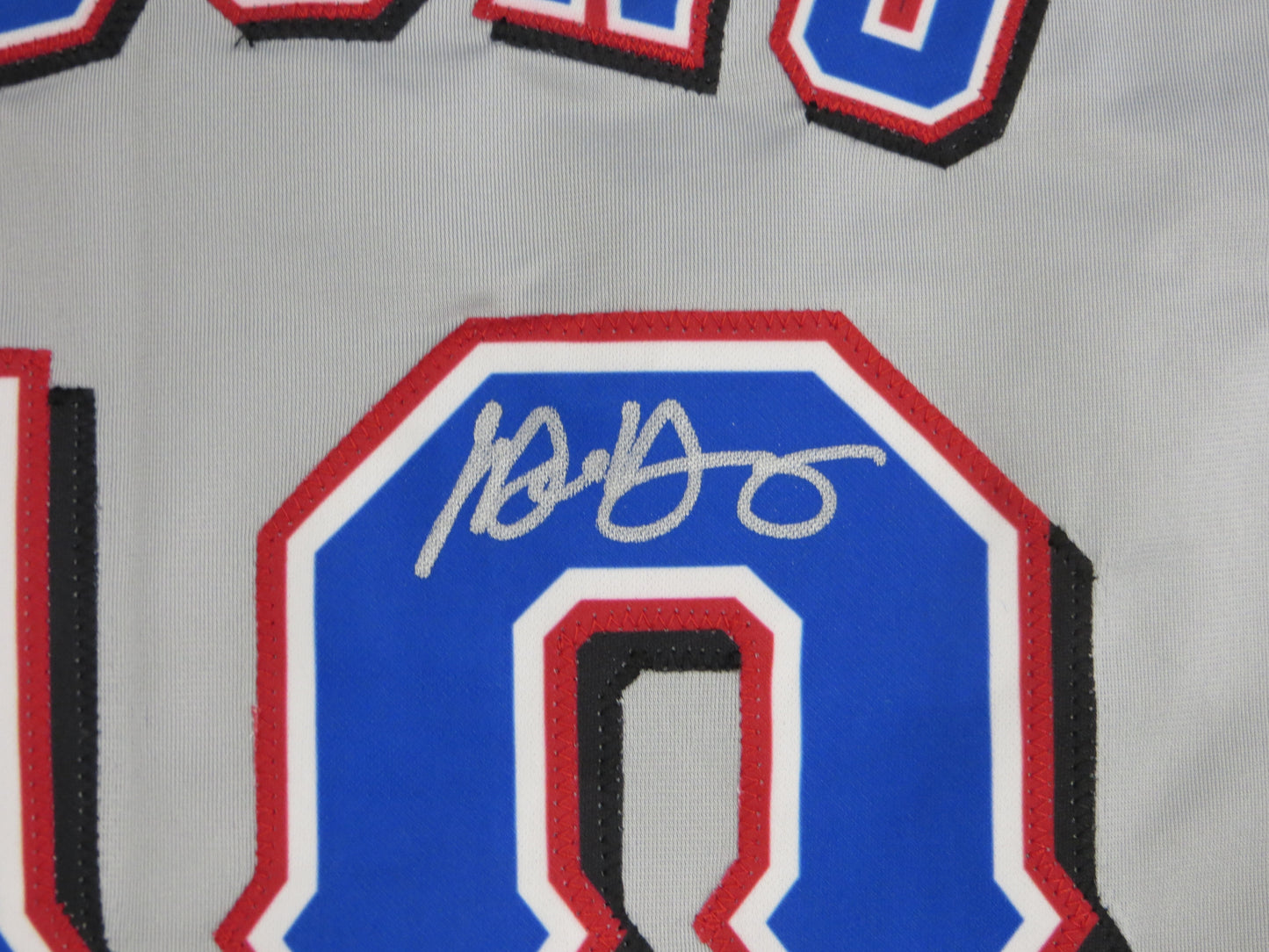 MICHAEL YOUNG TEXAS RANGERS SIGNED GRAY JERSEY size XL BAS COA