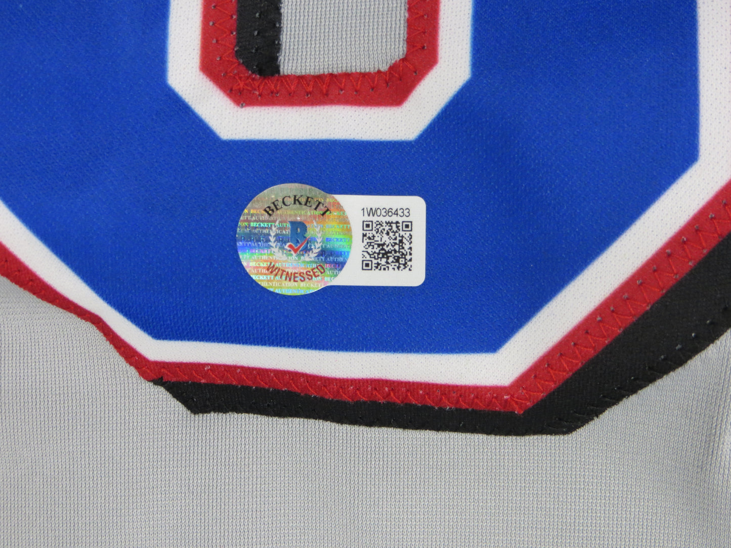 MICHAEL YOUNG TEXAS RANGERS SIGNED GRAY JERSEY size XL BAS COA