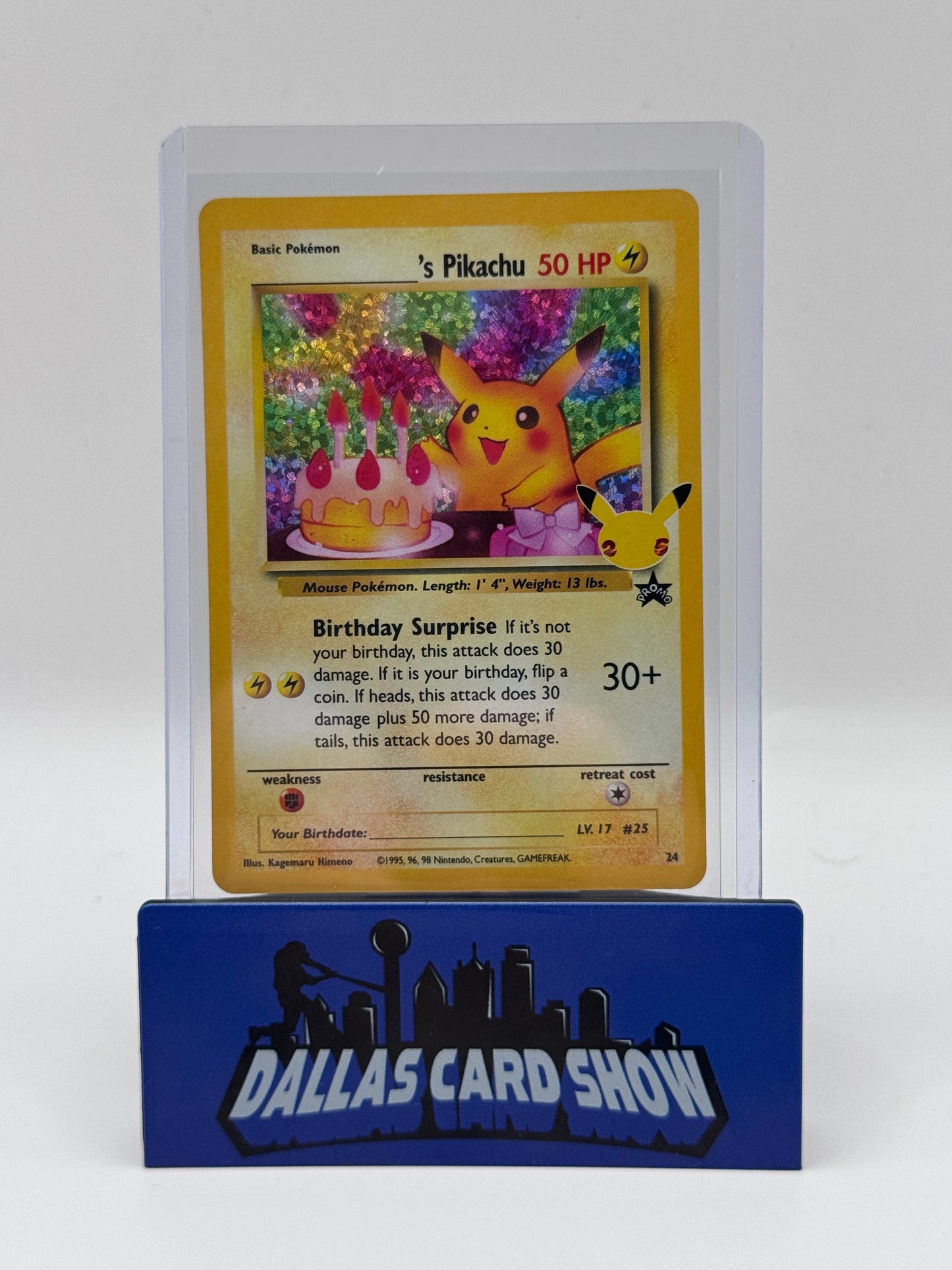 2021 Pokemon - Birthday Pikachu (Stamped) - #24 Celebrations NM