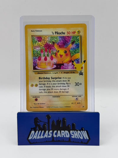 2021 Pokemon - Birthday Pikachu (Stamped) - #24 Celebrations NM