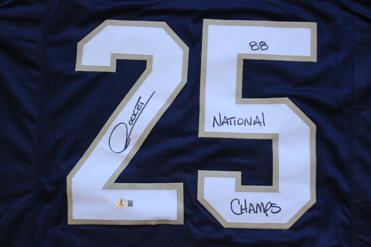 RAGHIB ROCKET ISMAIL NOTRE DAME FIGHTING IRISH SIGNED JERSEY w88NatChamps BAS