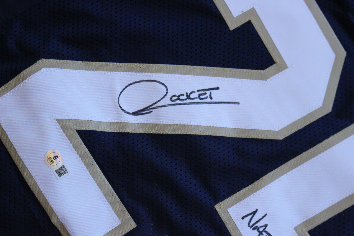 RAGHIB ROCKET ISMAIL NOTRE DAME FIGHTING IRISH SIGNED JERSEY w88NatChamps BAS
