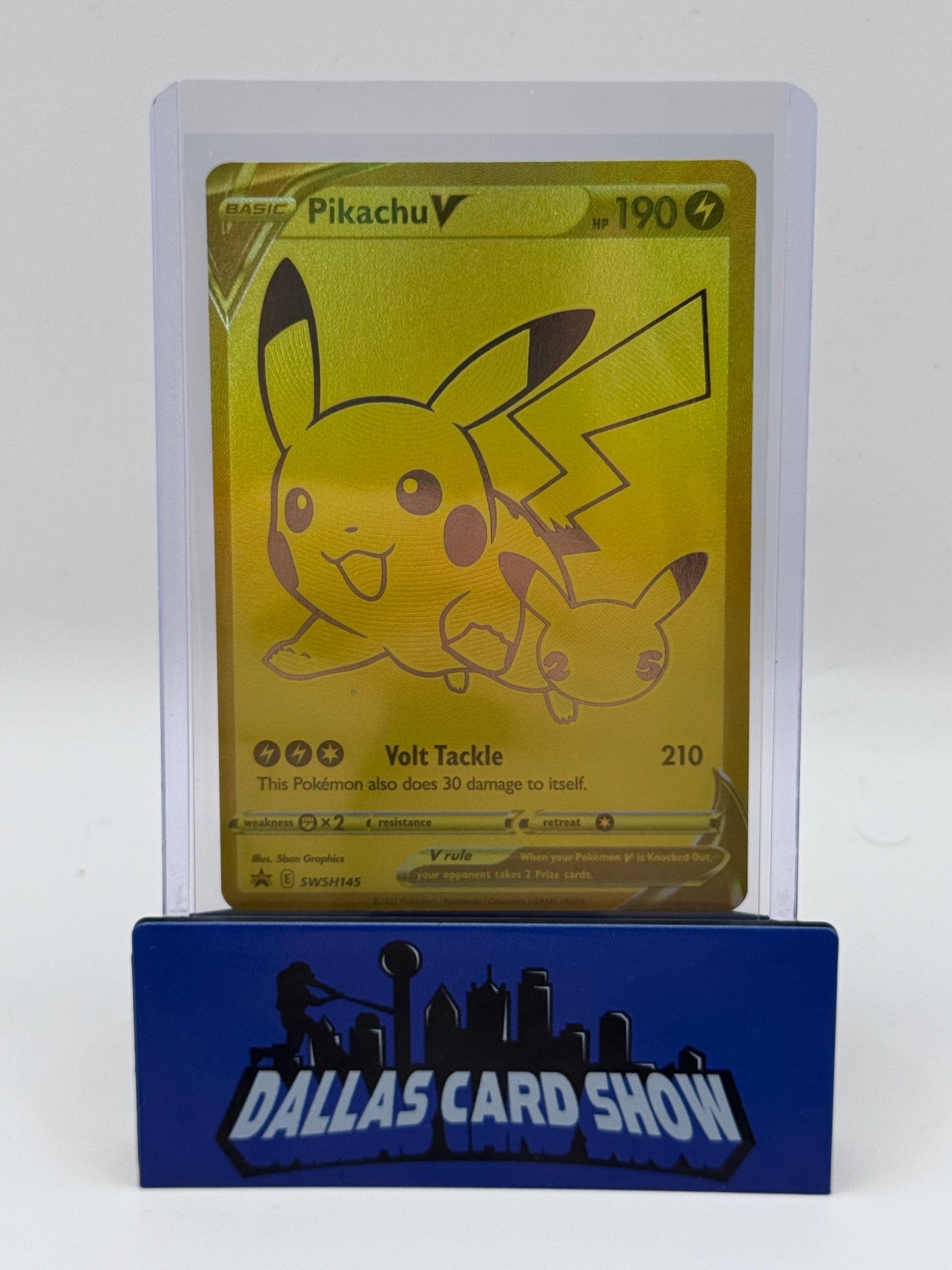 2021 Pokemon - Pikachu V (Gold) - SWSH145 Celebrations UPC Promo NM