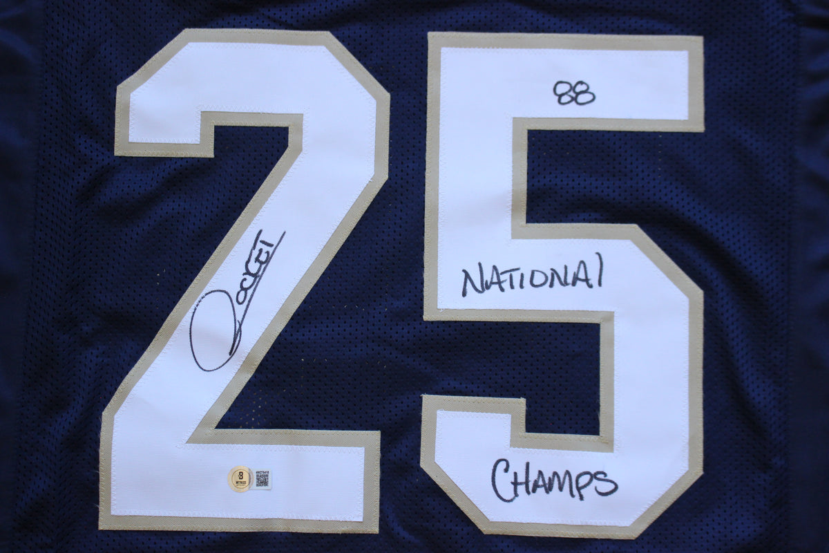 RAGHIB ROCKET ISMAIL NOTRE DAME FIGHTING IRISH SIGNED JERSEY w88NatChamps BAS