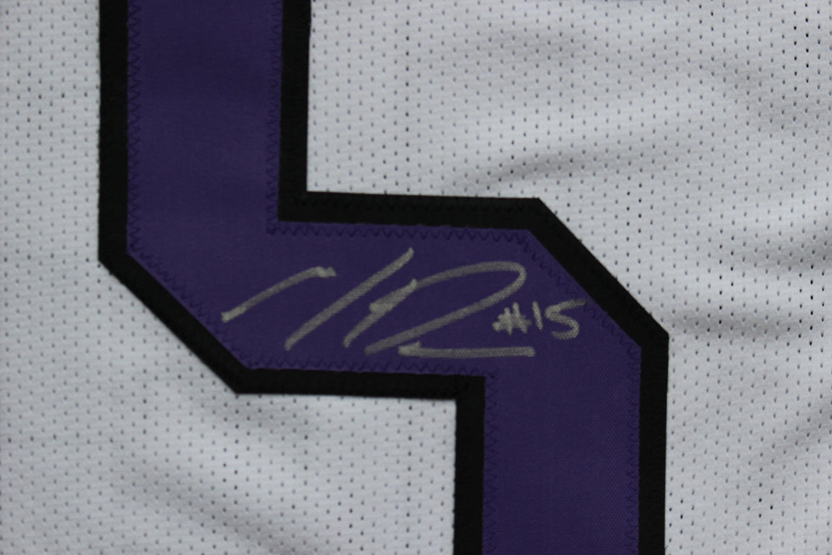 MAX DUGGAN TCU HORNED FROGS SIGNED White JERSEY BAS