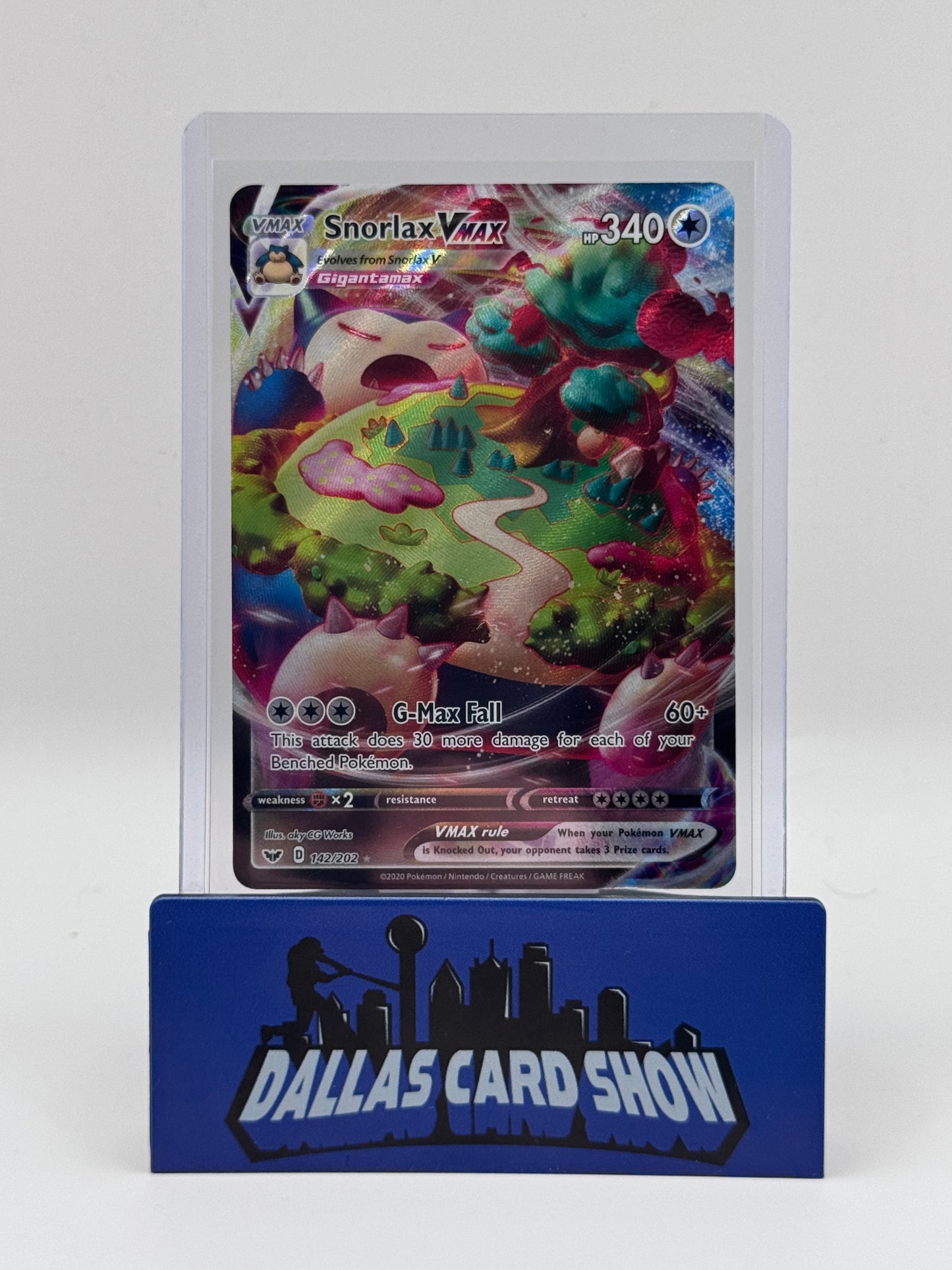 2020 Pokemon - Snorlax VMAX - 132/202 Sword & Shield Base Set NM