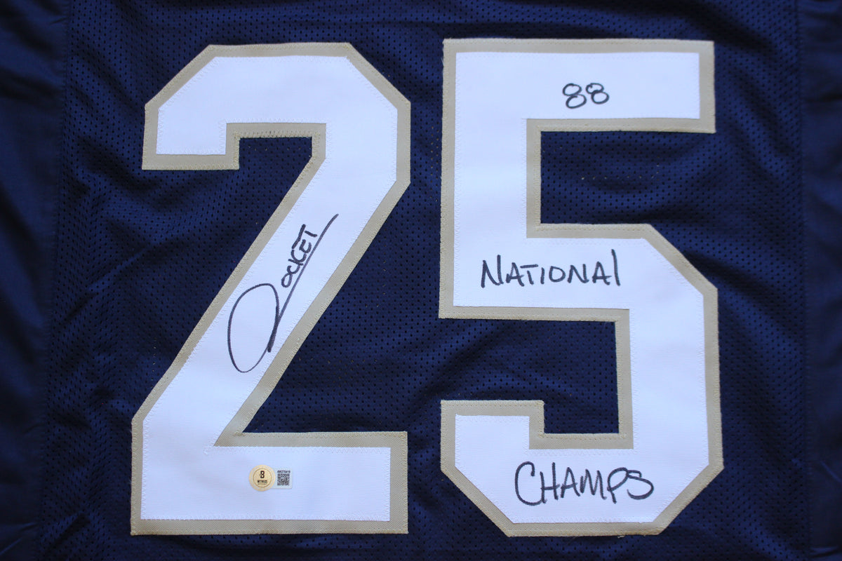 RAGHIB ROCKET ISMAIL NOTRE DAME FIGHTING IRISH SIGNED JERSEY w88NatChamps BAS