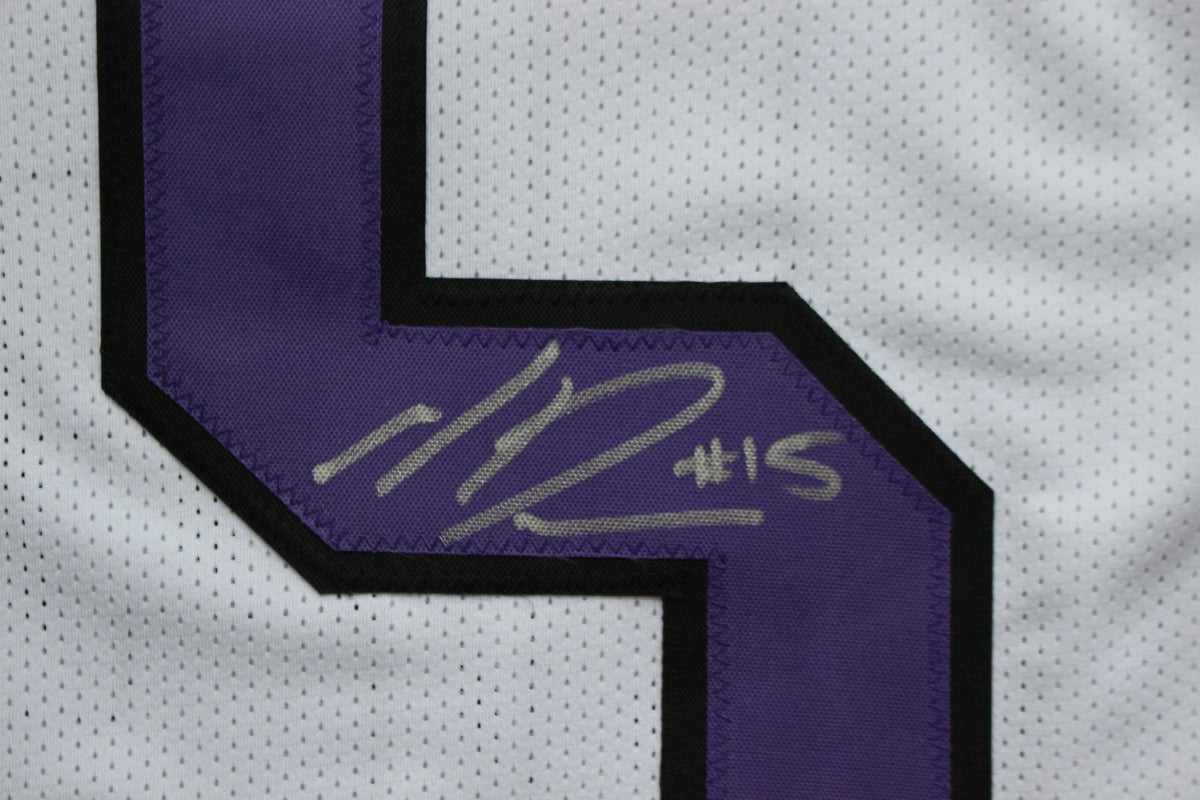 MAX DUGGAN TCU HORNED FROGS SIGNED White JERSEY BAS