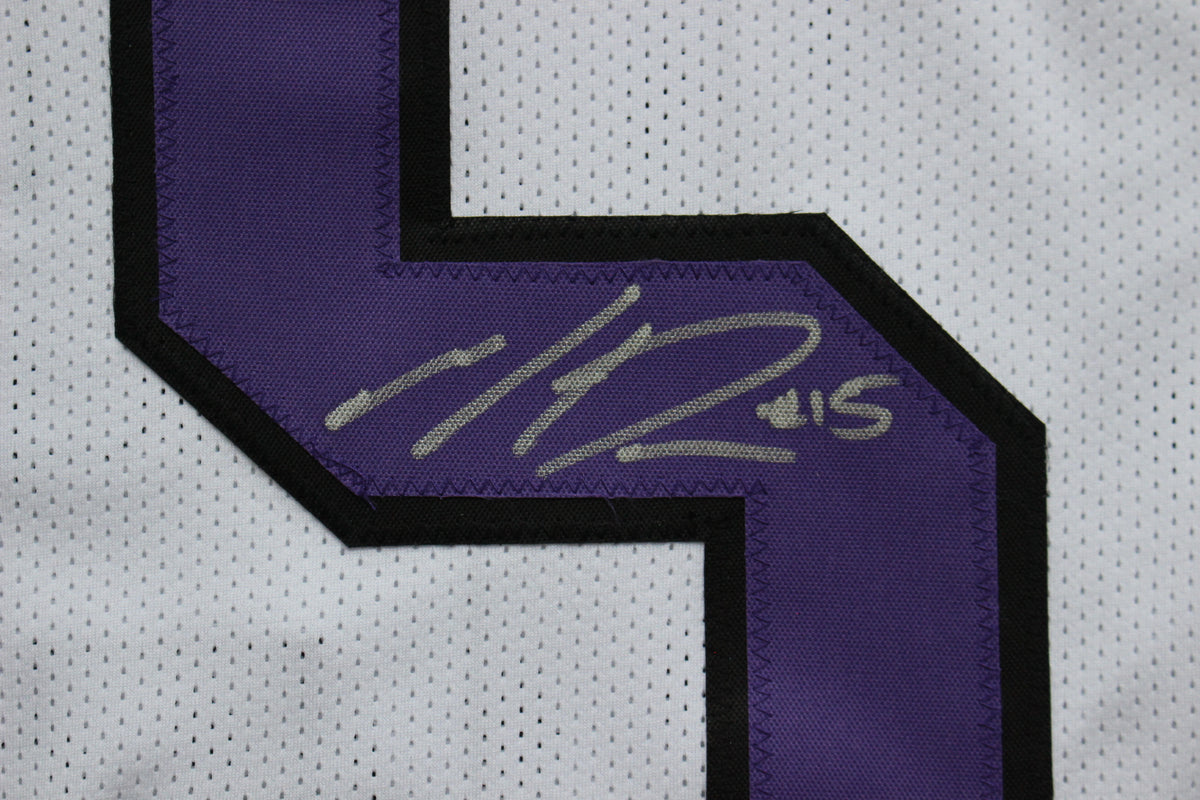 MAX DUGGAN TCU HORNED FROGS SIGNED White JERSEY BAS