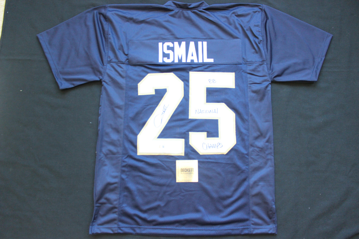 RAGHIB ROCKET ISMAIL NOTRE DAME FIGHTING IRISH SIGNED JERSEY w88NatChamps BAS