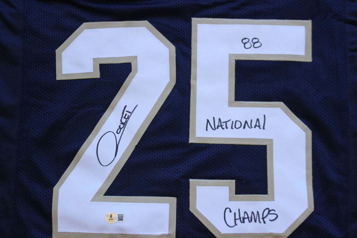 RAGHIB ROCKET ISMAIL NOTRE DAME FIGHTING IRISH SIGNED JERSEY w88NatChamps BAS