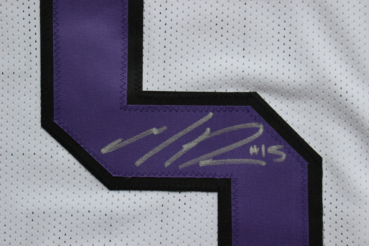 MAX DUGGAN TCU HORNED FROGS SIGNED White JERSEY BAS