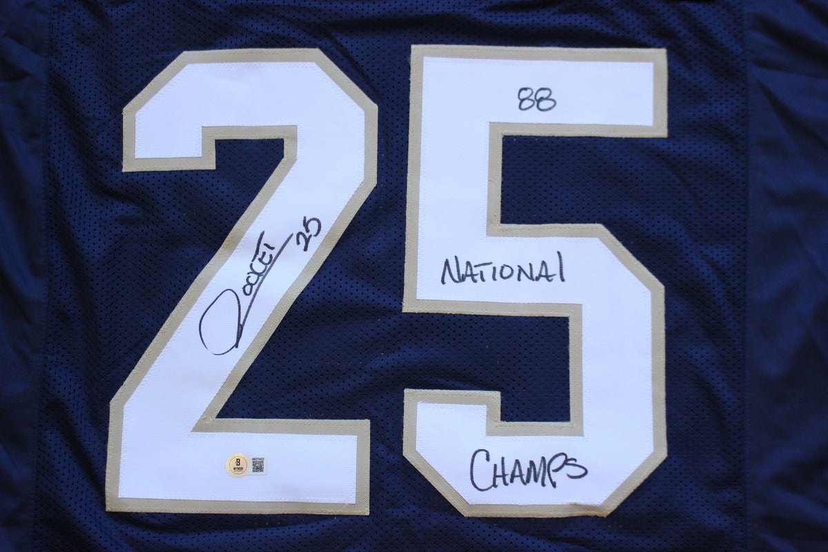 RAGHIB ROCKET ISMAIL NOTRE DAME FIGHTING IRISH SIGNED JERSEY w88NatChamps BAS