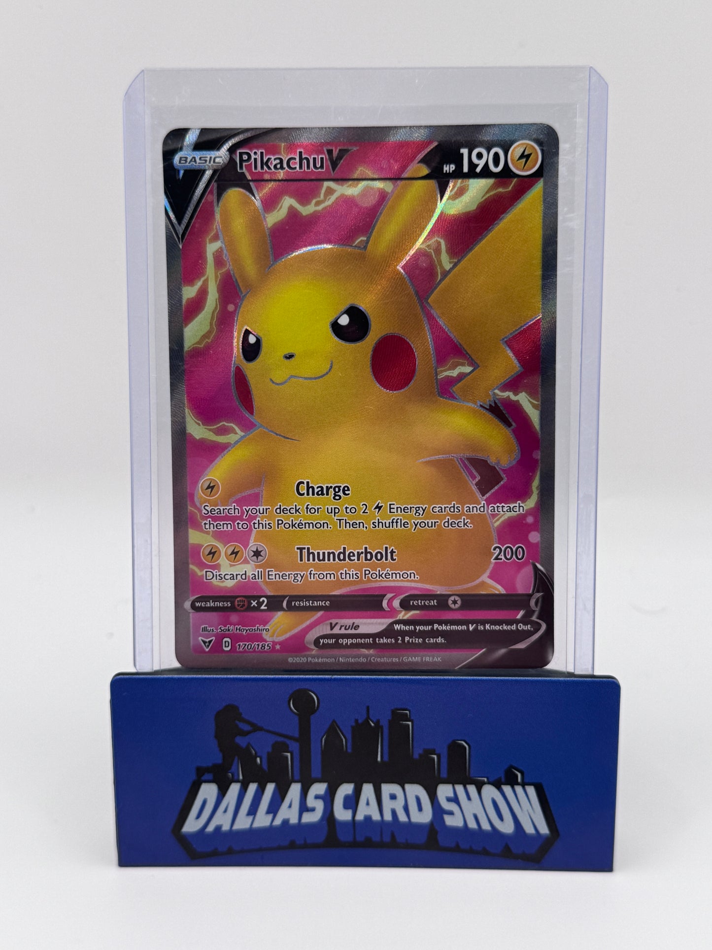 2020 Pokemon - Pikachu V (Full Art) - 170/185 Vivid Voltage NM