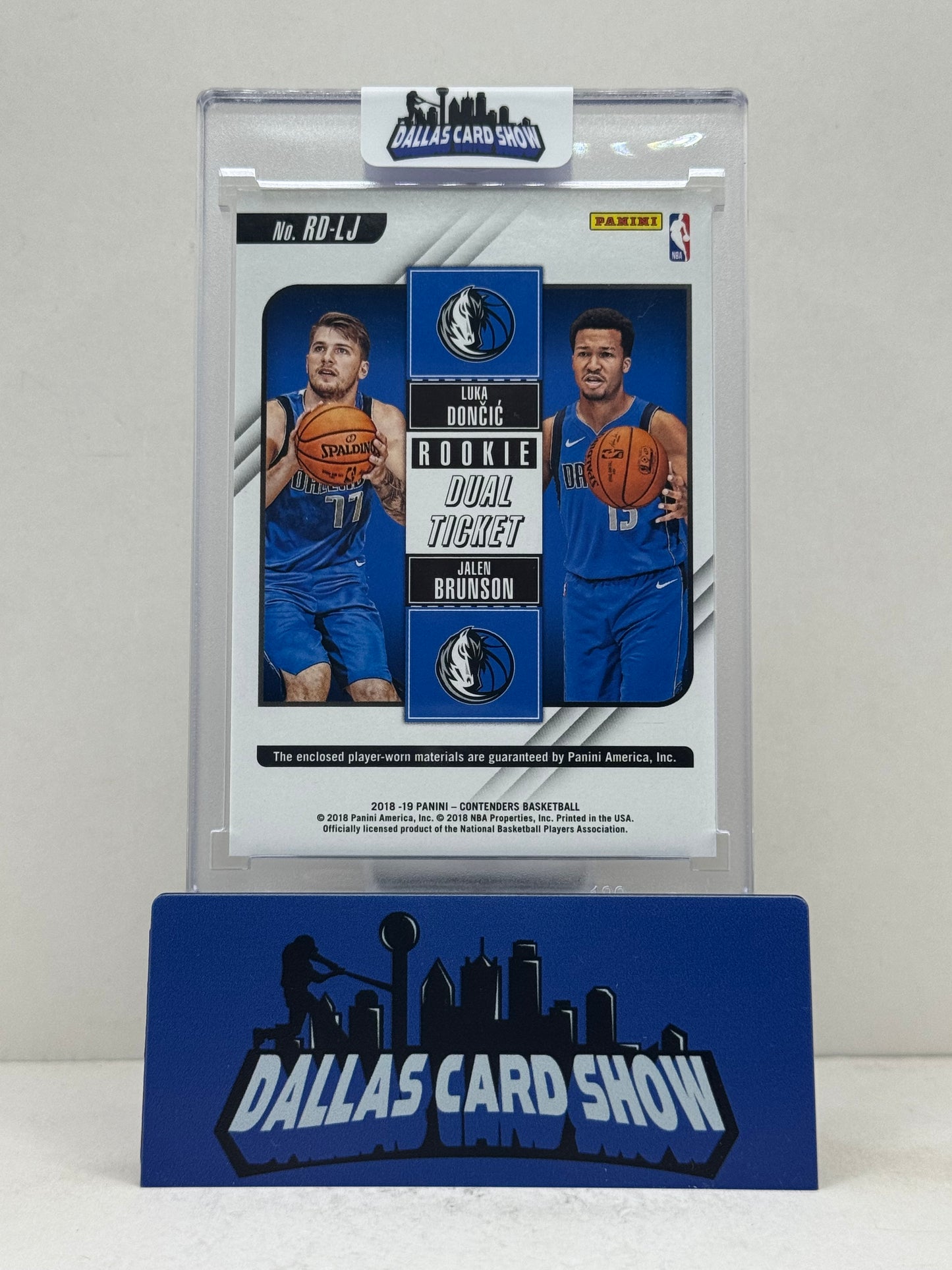 2018-19 Panini Contenders Rookie Dual Ticket Luka Doncic/Jalen Brunson RC