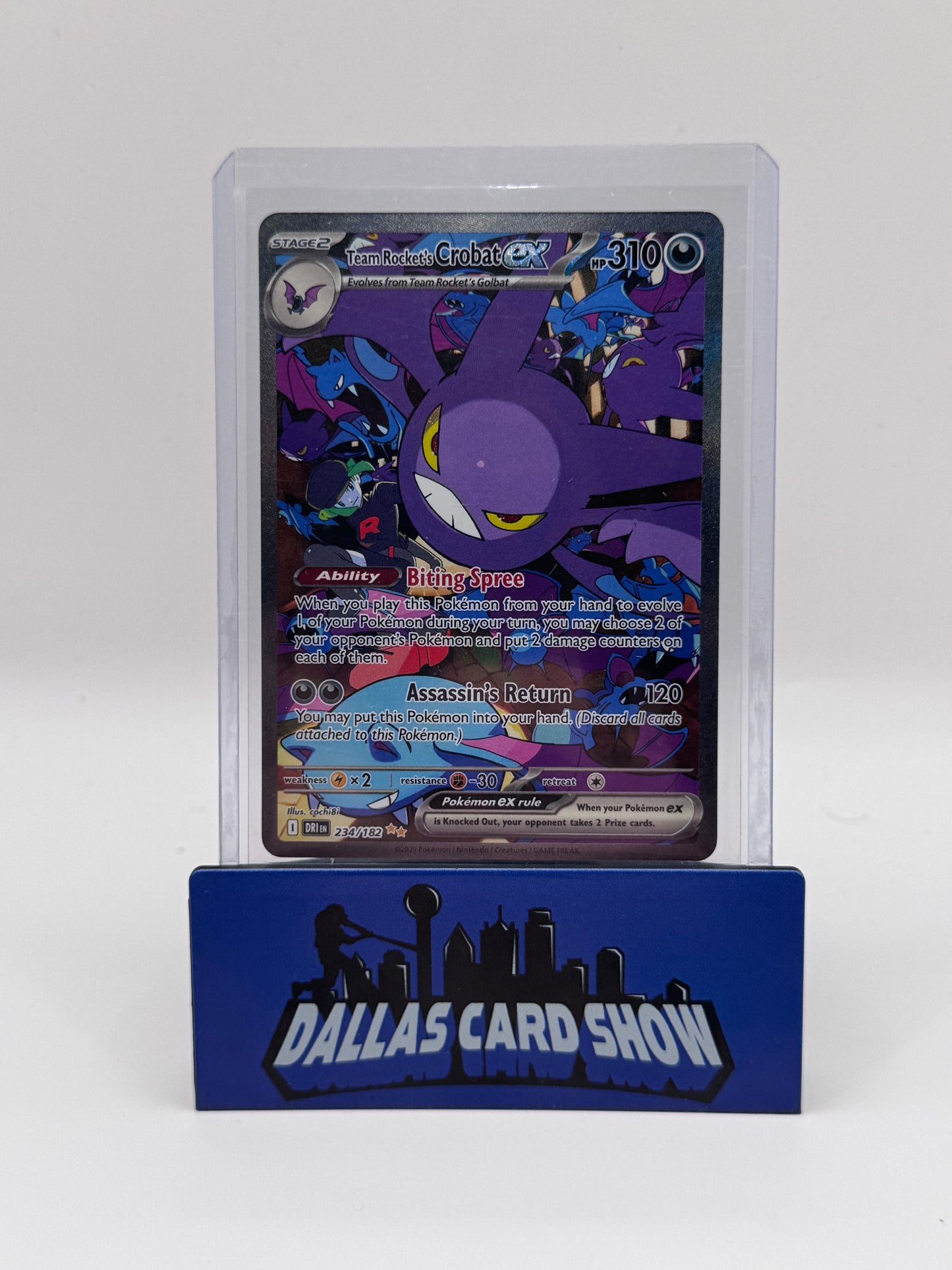 2025 Pokemon - Team Rocket's Crobat ex (SIR) - 234/182 Destined Rivals NM