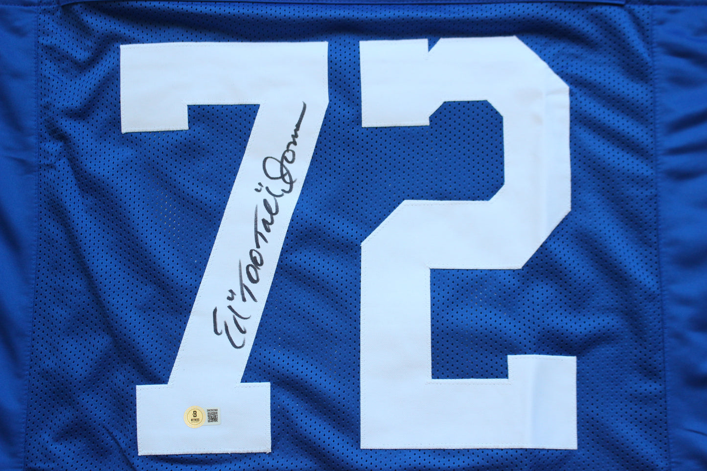 ED TOO TALL JONES DALLAS COWBOYS SIGNED Throwback JERSEY BAS