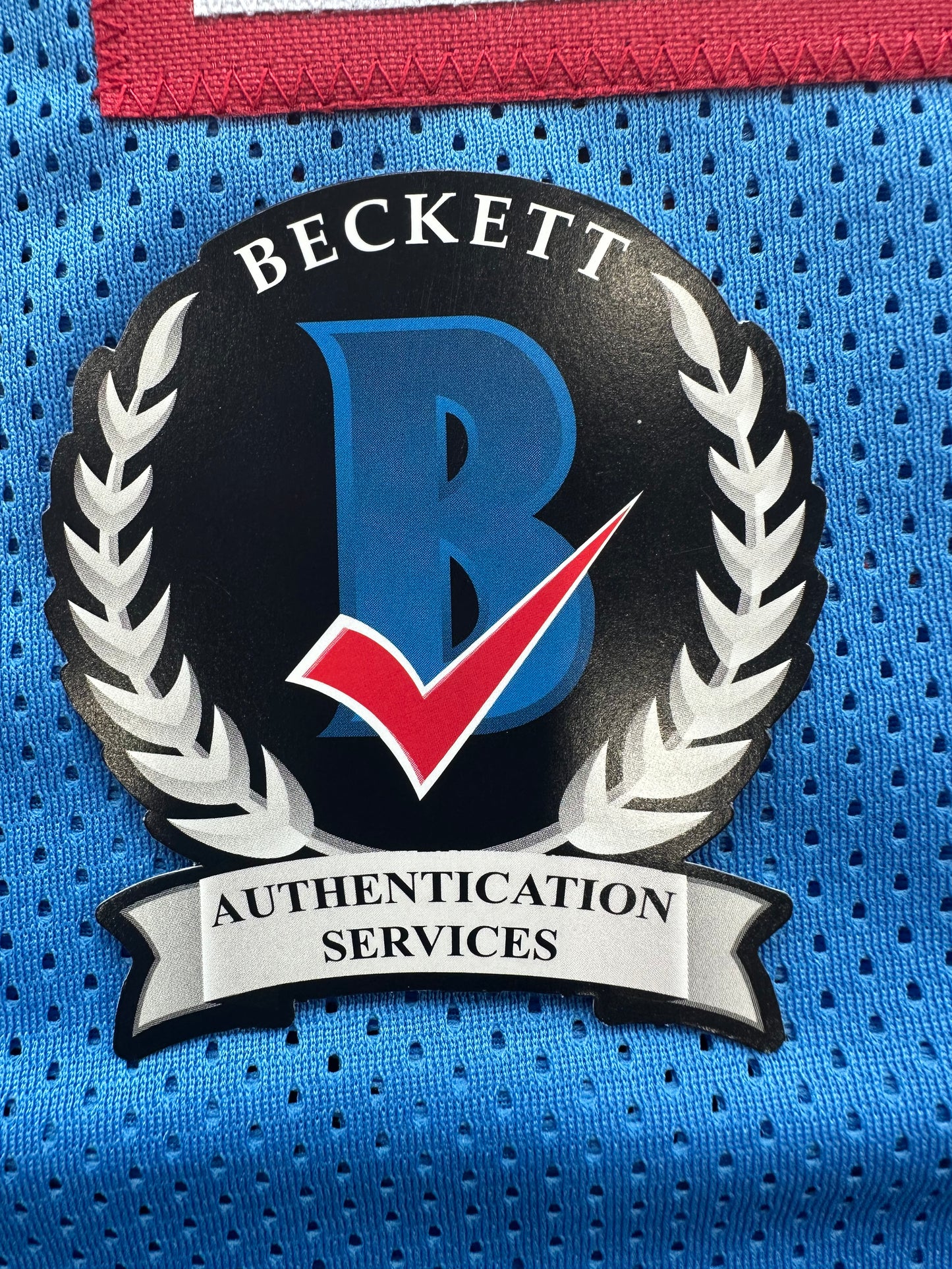 EARL CAMPBELL SIGNED BLUE FOOTBALL JERSEY Houston Oilers w/ "HOF 91" BAS COA