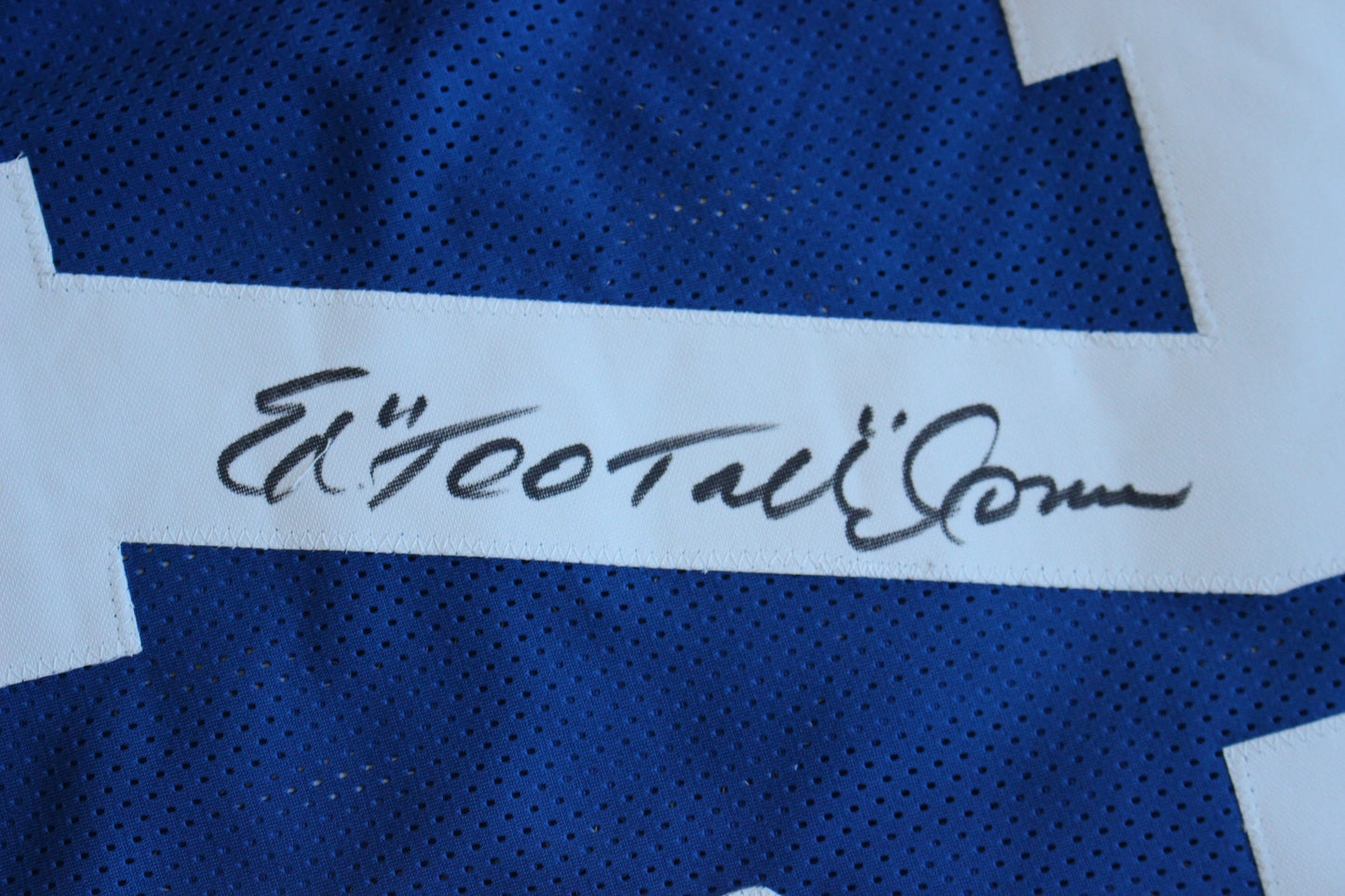 ED TOO TALL JONES DALLAS COWBOYS SIGNED Throwback JERSEY BAS