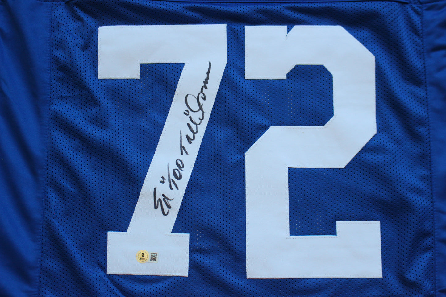 ED TOO TALL JONES DALLAS COWBOYS SIGNED Throwback JERSEY BAS