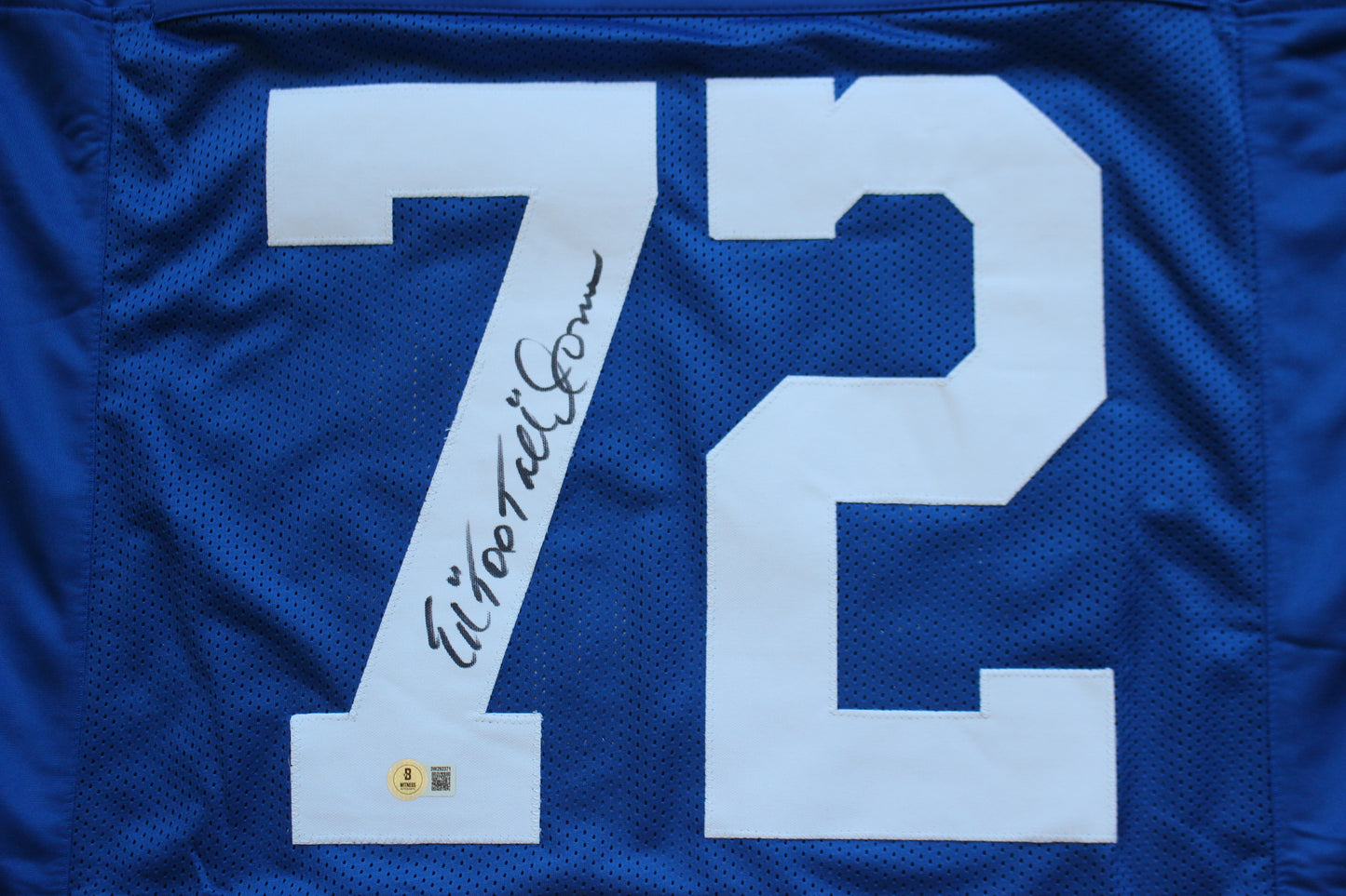 ED TOO TALL JONES DALLAS COWBOYS SIGNED Throwback JERSEY BAS