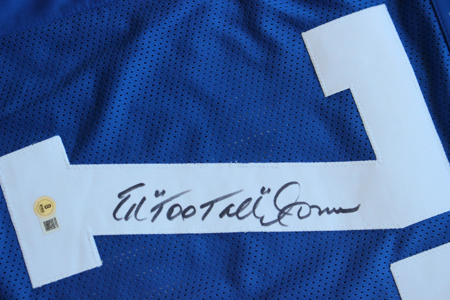 ED TOO TALL JONES DALLAS COWBOYS SIGNED Throwback JERSEY BAS