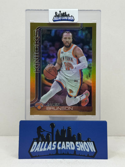 2025-26 Topps #14 Jalen Brunson Gold /50 New York Knicks
