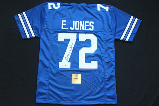 ED TOO TALL JONES DALLAS COWBOYS SIGNED Throwback JERSEY BAS