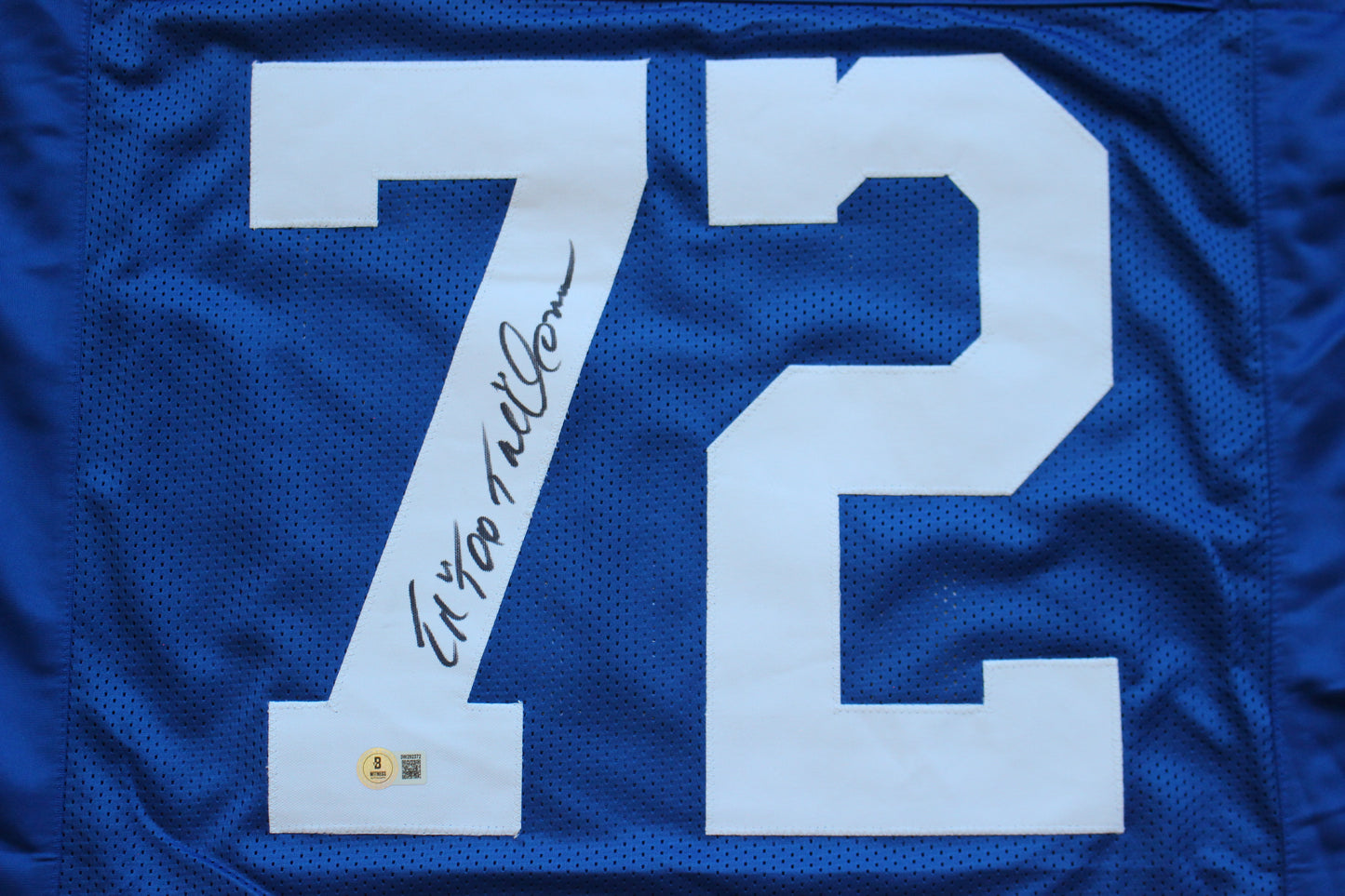 ED TOO TALL JONES DALLAS COWBOYS SIGNED Throwback JERSEY BAS