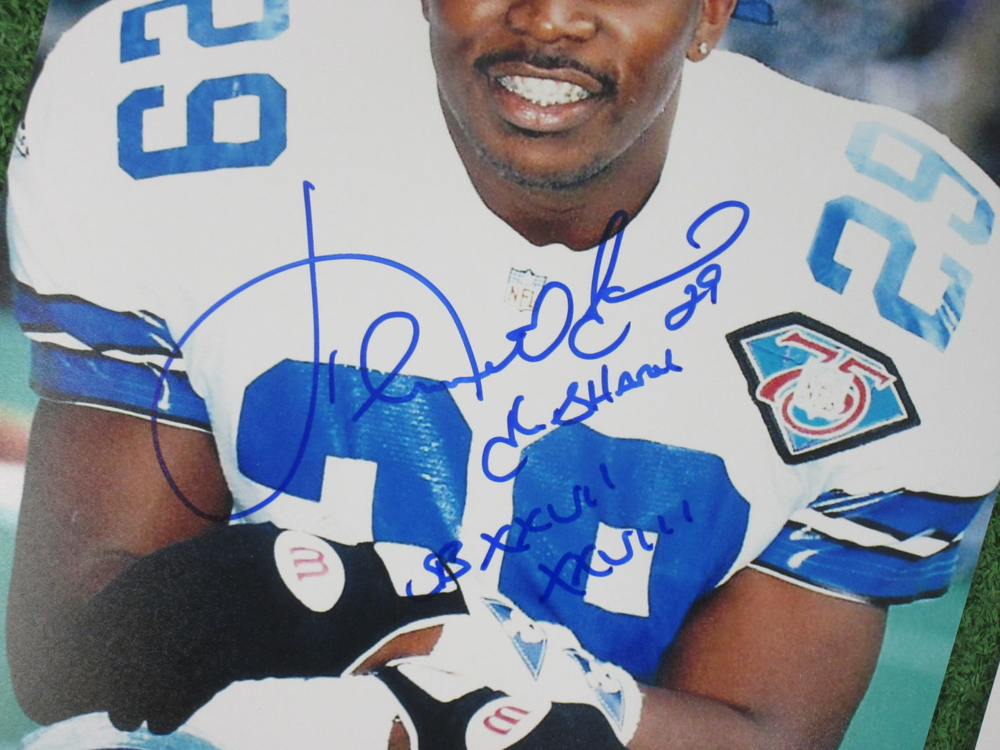 KENNY "The Shark" GANT DALLAS COWBOYS SIGNED 8x10 PHOTO w/"SB Champs" JSA PROOF