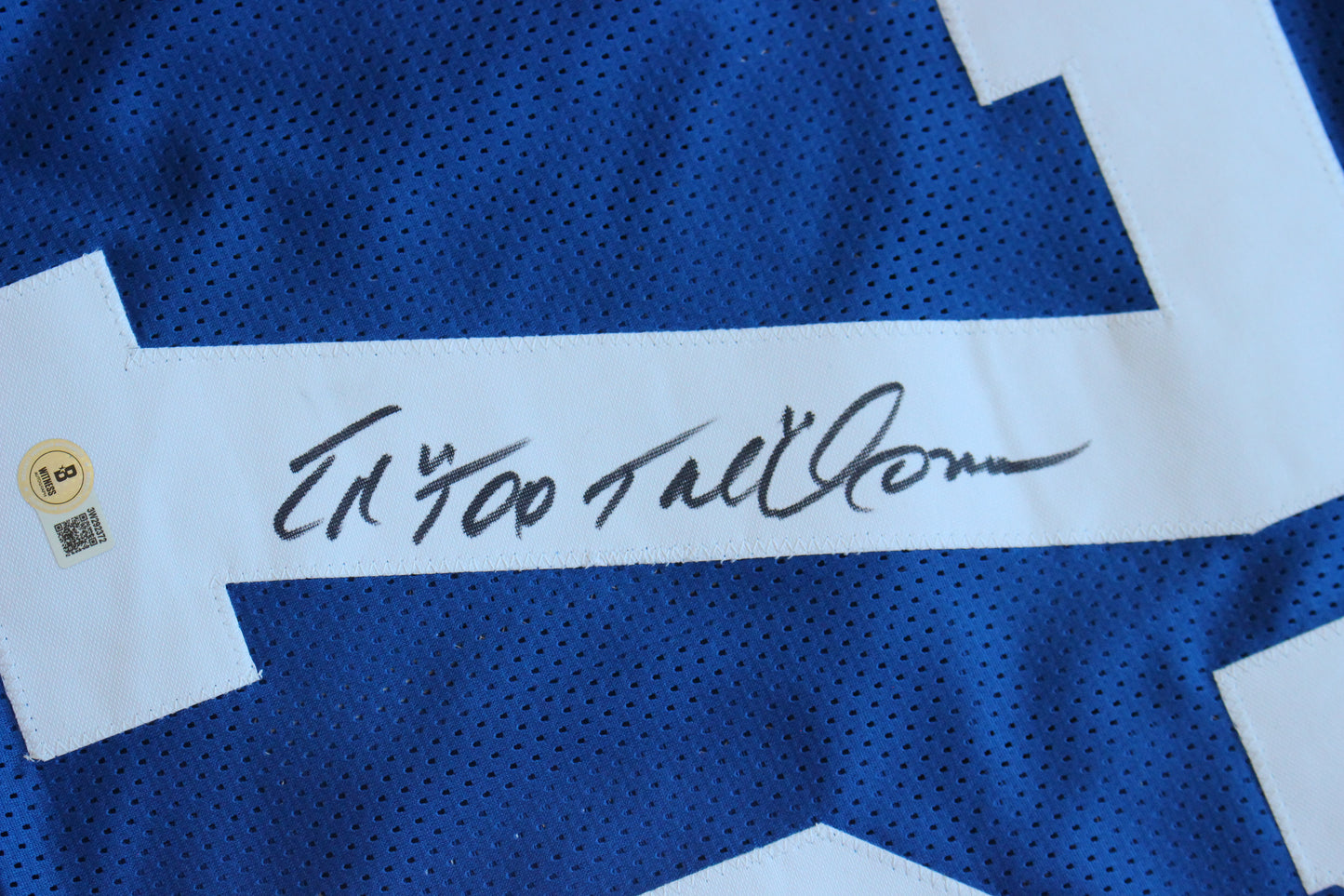 ED TOO TALL JONES DALLAS COWBOYS SIGNED Throwback JERSEY BAS