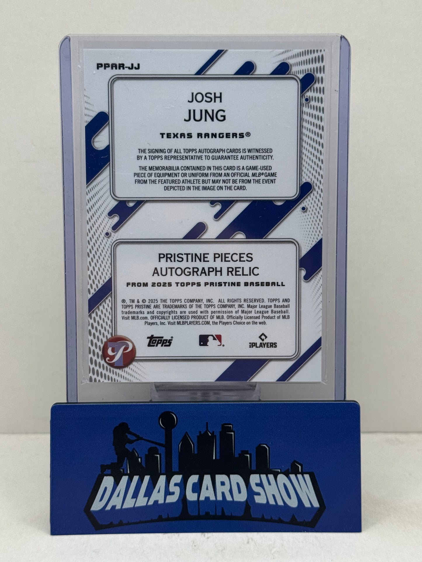 2025 Topps Pristine #PPAR-JJ Josh Jung Pristine Pieces Autograph Relic