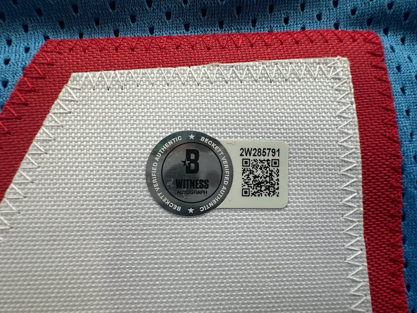 EARL CAMPBELL SIGNED BLUE FOOTBALL JERSEY Houston Oilers w/ "HOF 91" BAS COA