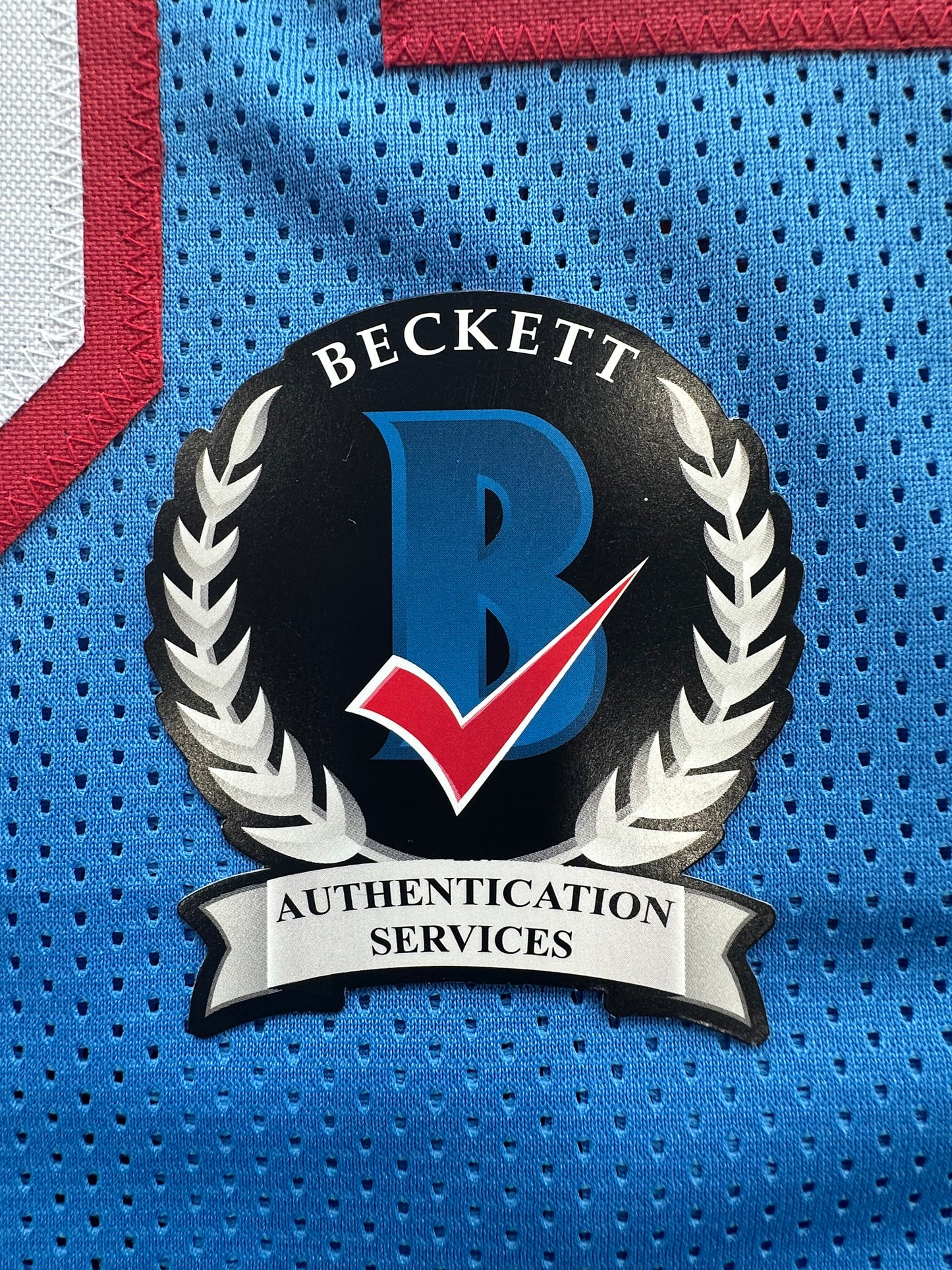 EARL CAMPBELL SIGNED BLUE FOOTBALL JERSEY Houston Oilers w/ "HOF 91" BAS COA