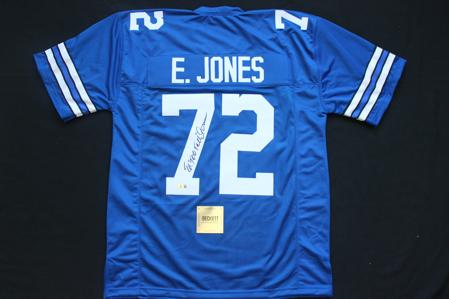 ED TOO TALL JONES DALLAS COWBOYS SIGNED Throwback JERSEY BAS