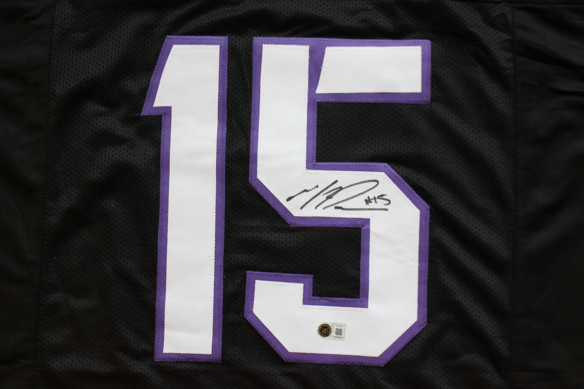 MAX DUGGAN TCU HORNED FROGS SIGNED Black JERSEY BAS