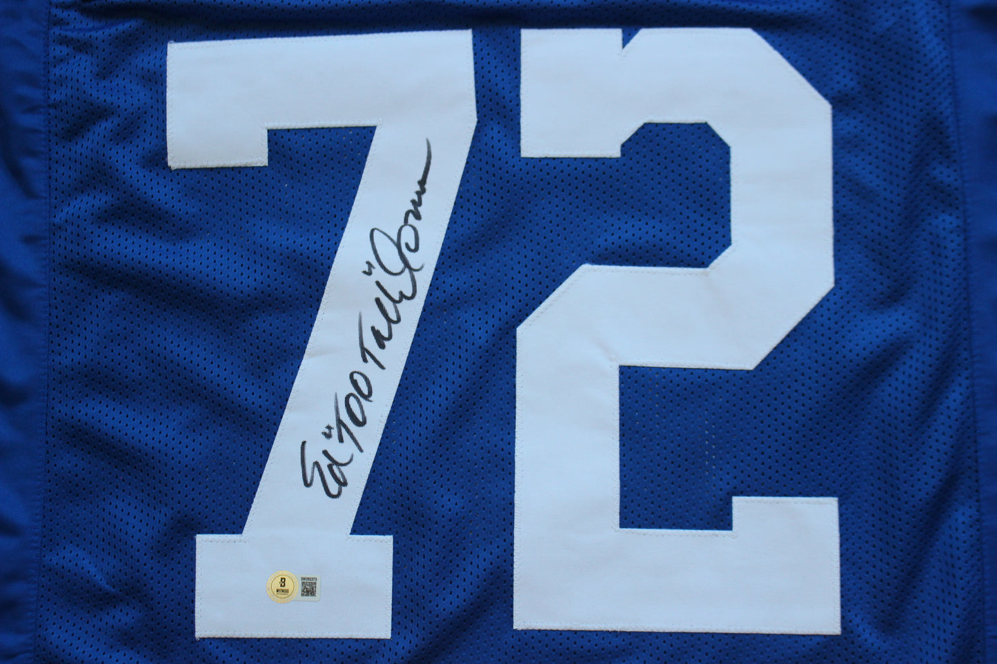 ED TOO TALL JONES DALLAS COWBOYS SIGNED Throwback JERSEY BAS