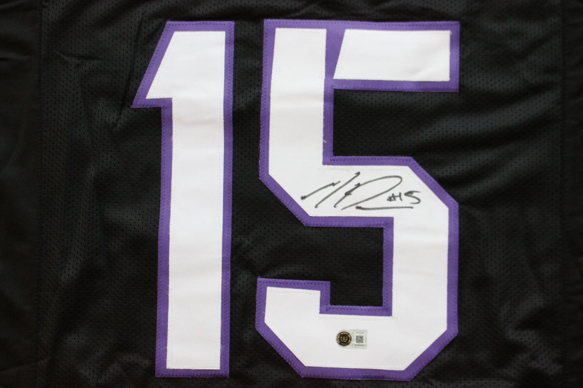 MAX DUGGAN TCU HORNED FROGS SIGNED Black JERSEY BAS