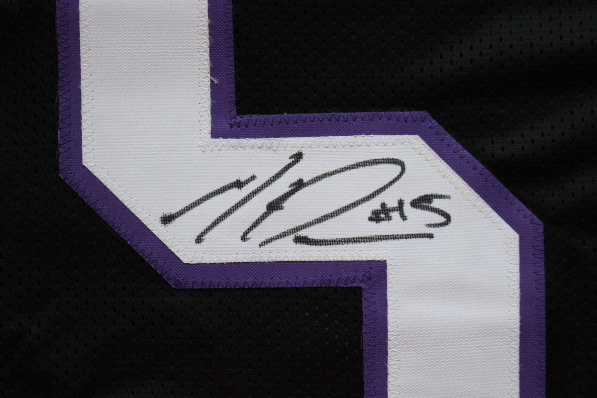 MAX DUGGAN TCU HORNED FROGS SIGNED Black JERSEY BAS