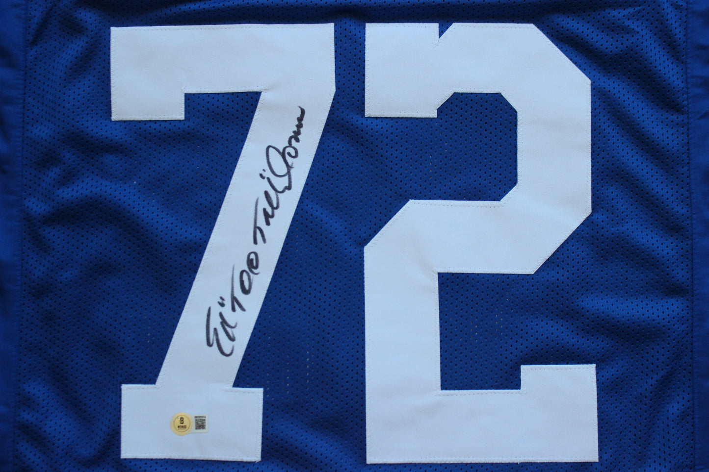 ED TOO TALL JONES DALLAS COWBOYS SIGNED Throwback JERSEY BAS