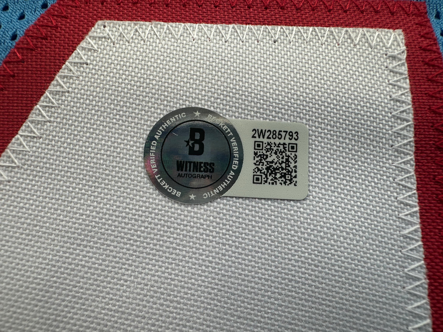 EARL CAMPBELL SIGNED BLUE FOOTBALL JERSEY Houston Oilers w/ "HOF 91" BAS COA