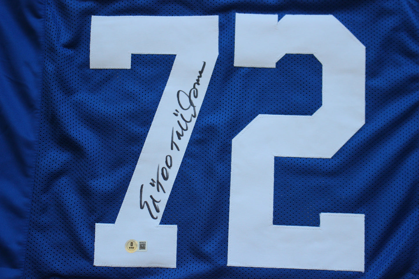 ED TOO TALL JONES DALLAS COWBOYS SIGNED Throwback JERSEY BAS