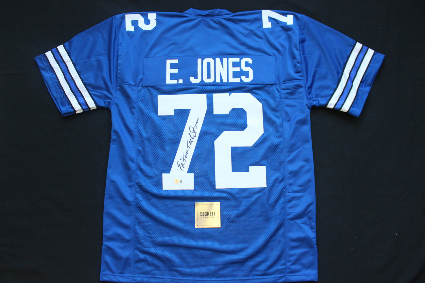 ED TOO TALL JONES DALLAS COWBOYS SIGNED Throwback JERSEY BAS
