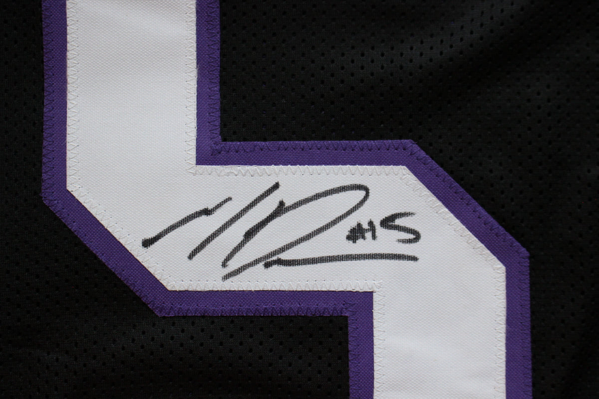 MAX DUGGAN TCU HORNED FROGS SIGNED Black JERSEY BAS