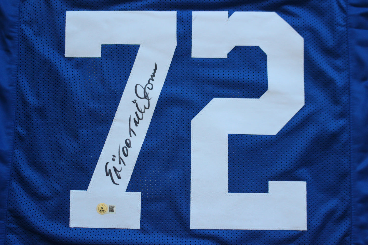 ED TOO TALL JONES DALLAS COWBOYS SIGNED Throwback JERSEY BAS