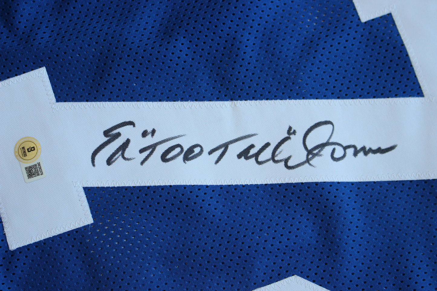 ED TOO TALL JONES DALLAS COWBOYS SIGNED Throwback JERSEY BAS
