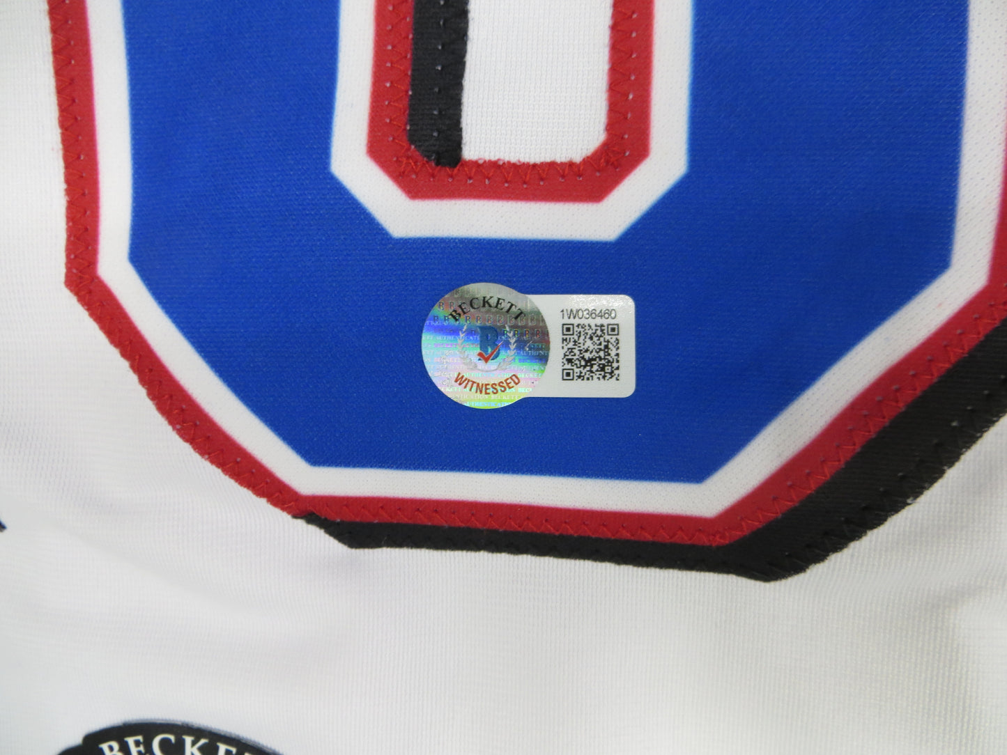 MICHAEL YOUNG TEXAS RANGERS SIGNED WHITE JERSEY size M BAS COA