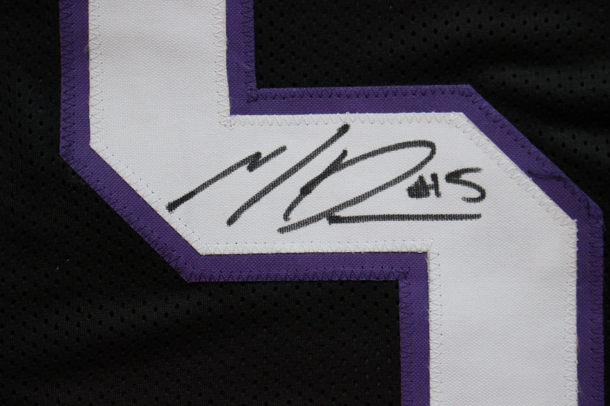 MAX DUGGAN TCU HORNED FROGS SIGNED Black JERSEY BAS